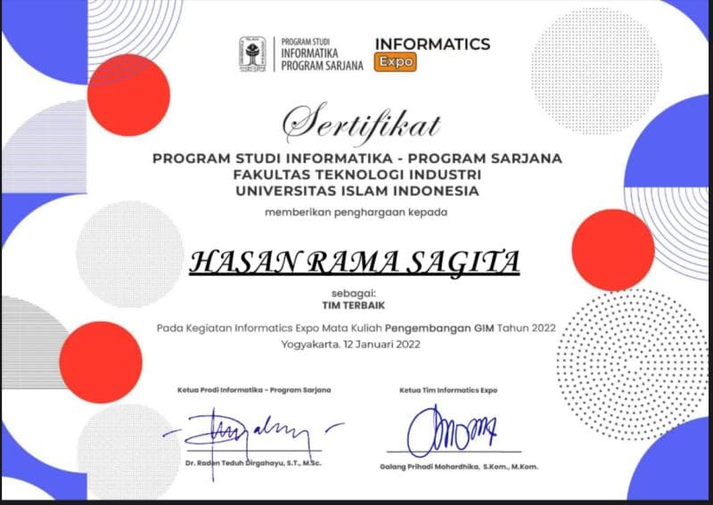 1st Winner of Informatic Expo 2021/2022: Pengembangan Gim